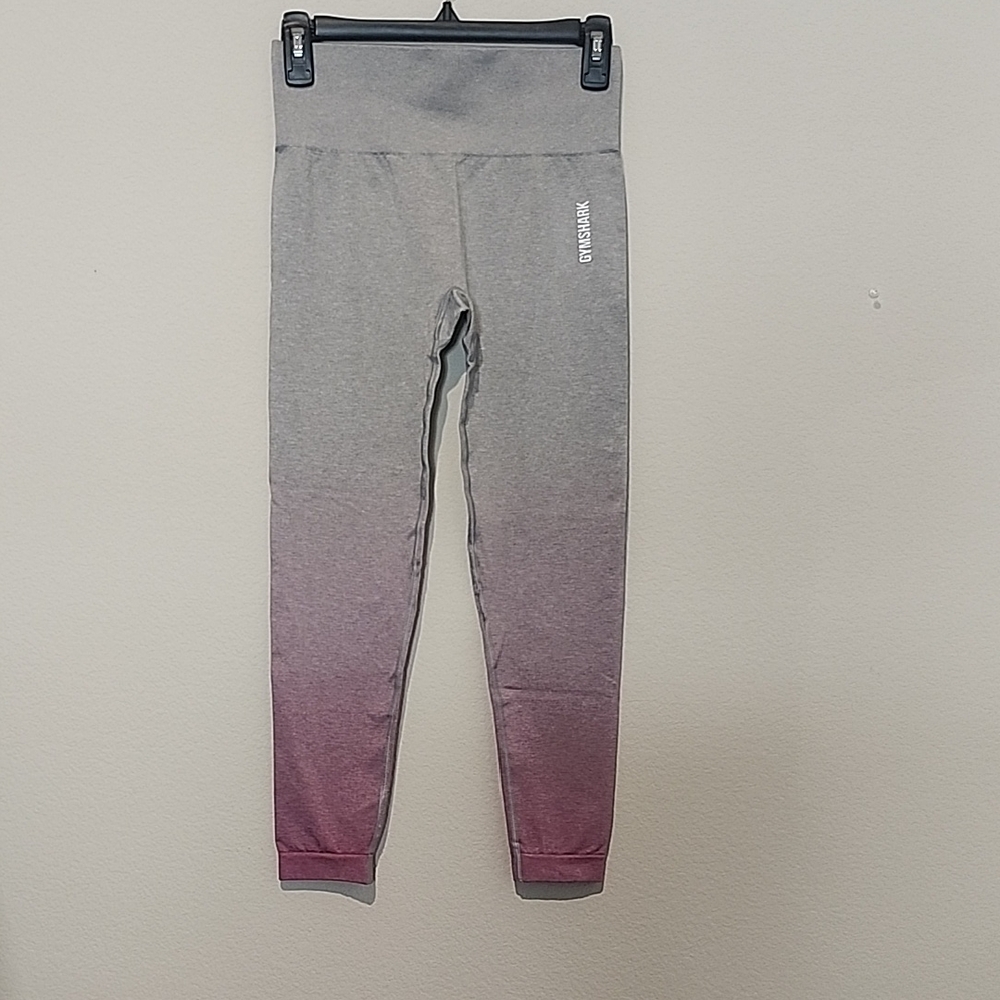 Gymshark Womens Gray to Mauve Ombre Leggings
